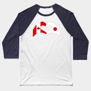 We Heart Canada & Japan Patriot Flag Series Baseball T-Shirt